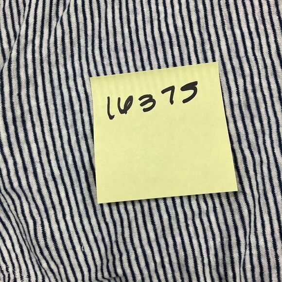 Adrienne Vittadini Womens Linen Back Button Shirt Striped Long Sleeve Top LARGE - Picture 11 of 11